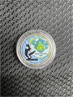 $1 Polio Vaccine Painted Coin