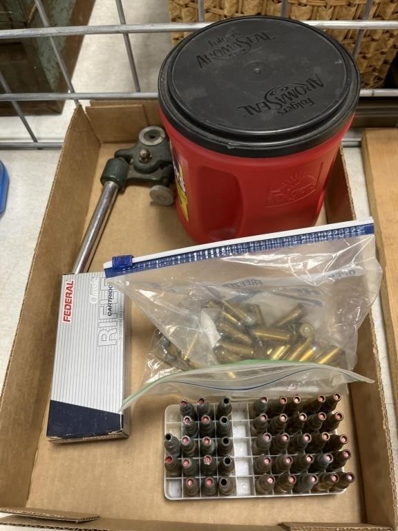 Assorted Brass and Ammo Tray Lot