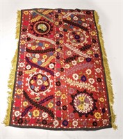 EMBROIDERED SILK SUZANI WALL HANGING