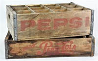 TWO 1960s PEPSI-COLA CRATES