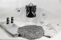 Table Clothes, Etched Halloween Wine Glasses