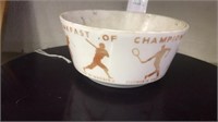 Vintage breakfast of champions ceramic bowl