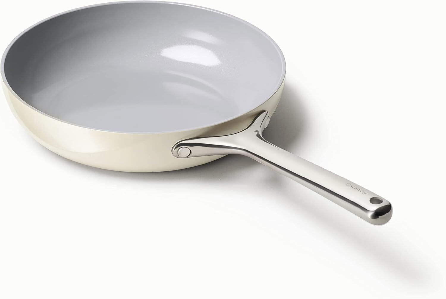 Caraway Ceramic Frying Pan, 10.5 in Cream