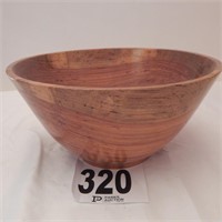"TURNINGS" PECAN WOOD BOWL HAND-CRAFTED BY MIKE