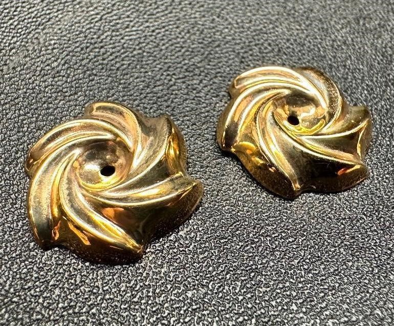 14k Gold Swirl Jewelry Findings