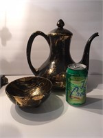 Mid-Century Saschab Tea Pot & Bowl