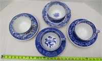 Spode Blue Collection Soup Bowl & Saucers