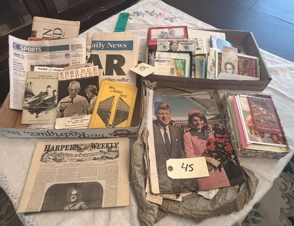 CARDS, MAPS, & NEWS PAPERS