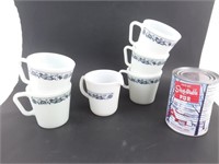 6 tasses vintages Corning