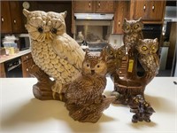 Large Ceramic Owls (White Owl-21" Tall)
