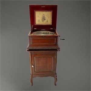 Circa 1890's Regina Mahogany Disc Music Box