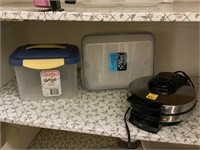 Oster Waffle Maker and Storage Container