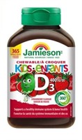 365-Pk Jamieson Kids Chewable Vitamin D3 400 IU