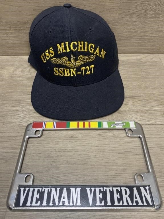Veterans License Plate Cover & Hat
