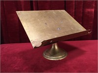 Antique Brass Book Stand Engraved 1901