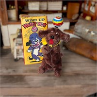 Wind Up Twist Dog  w/ Original Box - Works