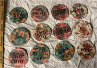 12 Handmade Circle Coasters