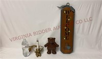 Teddy Bear Candle Lamp, Door Stop & Welcome Sign