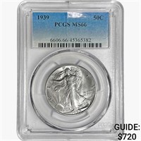 1939 Walking Liberty Half Dollar PCGS MS66