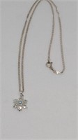 Sterling snowflake necklace both marked 925