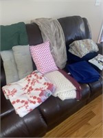 Crochet lap blanket fleece blankets pillows
