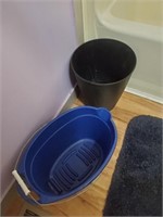 2pc Plastic Bucket, Trash Can