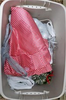 Christmas decor lot with tote