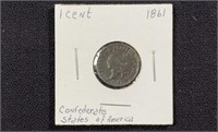 1861 Confederate States of America Penny