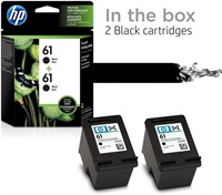 HP 61 Black Original Ink, 2 Cartridges (CZ073FN)