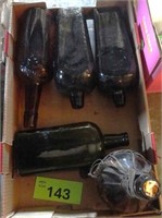 Brown Glass Bottle Lot