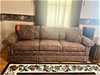 Padded paisley couch