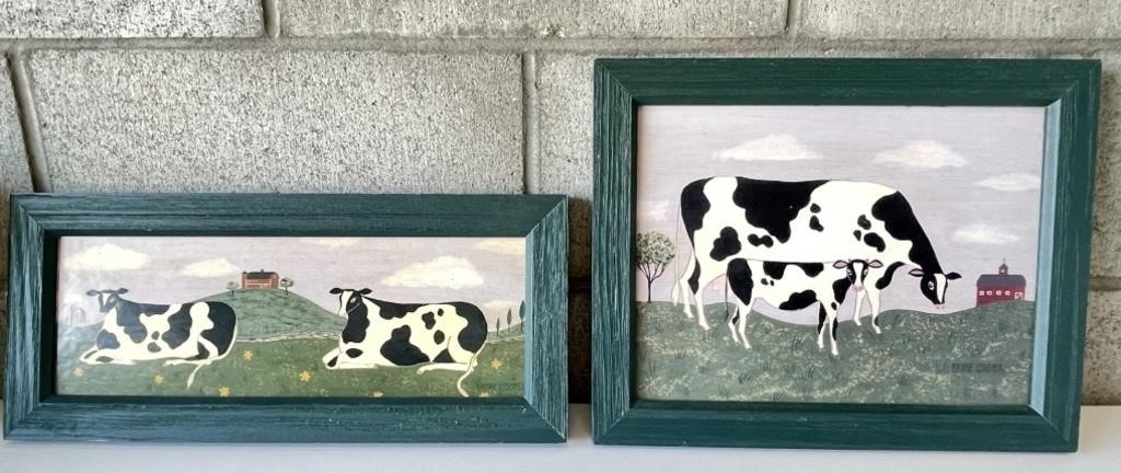 Prints From Fayre Cooper - Cows in field Fold Art.