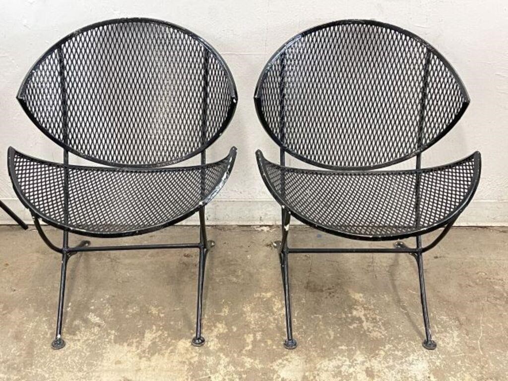 Pair of Retro Metal Outdoor Chairs