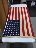 Vintage 48 star embroidered US flag