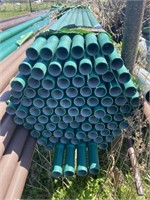 (90) 1” x 21‘ green powder coated conjoining