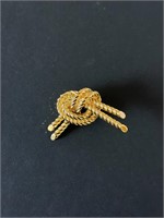 Joan Rivers Gold-Tone Twisted Rope Knot Brooch