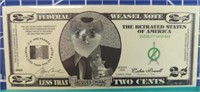 Federal weasel Note 2 cents