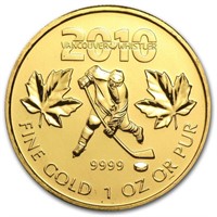 2010 Ca 1oz Gold Maple Leaf Bu Vancouver Olympics