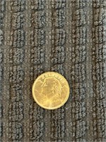 1949 Swiss quarter dollar gold coin