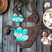 Flower Boho Hippie Bikini Swim Set