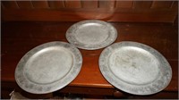 Set of 5 Pewter Plates by Wilton