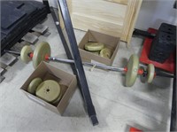 BARBELL WITH WEIGHTS