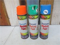 3 Cans Survey Marking Paint