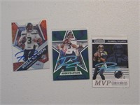 (3)RUSSELL WILSON SIGNED SPORTS CARDS WITH COA