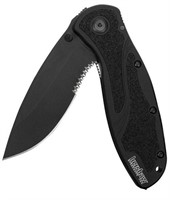 63 - KERSHAW BLACK SERRATED KNIFE (66)