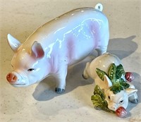 TWO PORCELAIN PIGS*