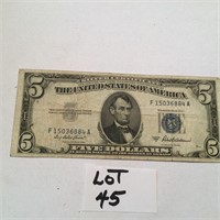 1953A 5 DOLLAR US Silver Certificate