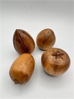 Hand Carved Primitive Wood Fruit