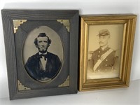 Civil War Era Full Tin Plate & Soldier Dual Side