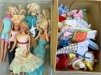Vtg. Barbies and Barbie Clothes